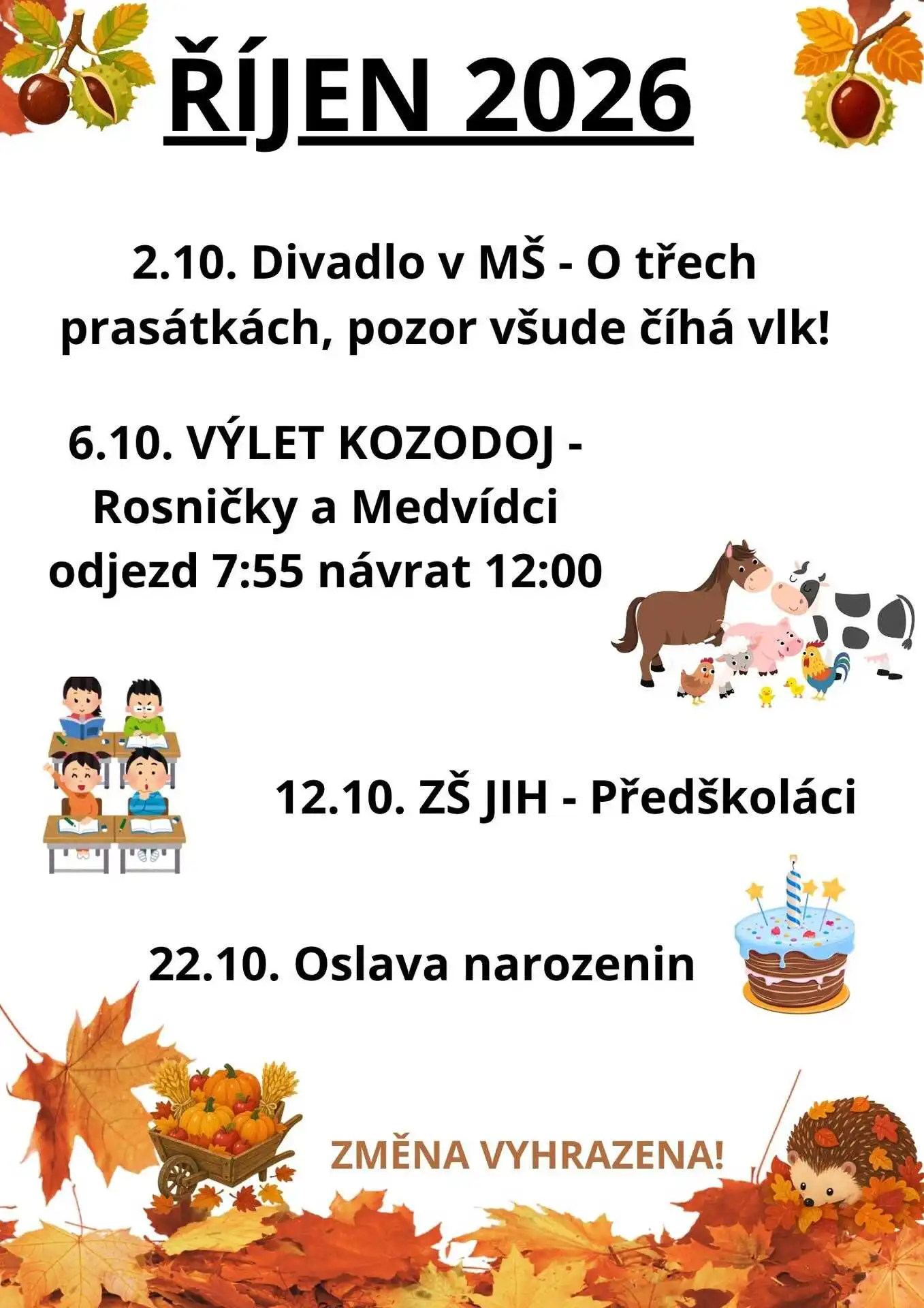 AKCE ŘÍJEN 2026